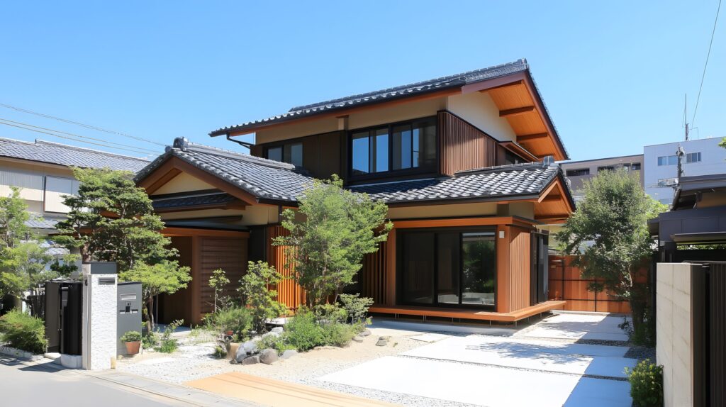 木肌をまとう家