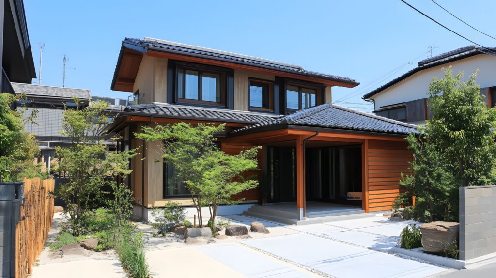 外観：和モダン2階建て