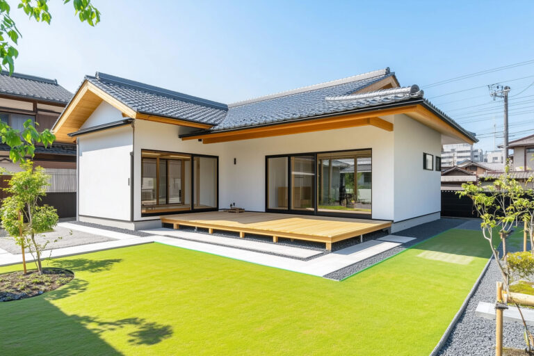庭を望む平屋の縁側