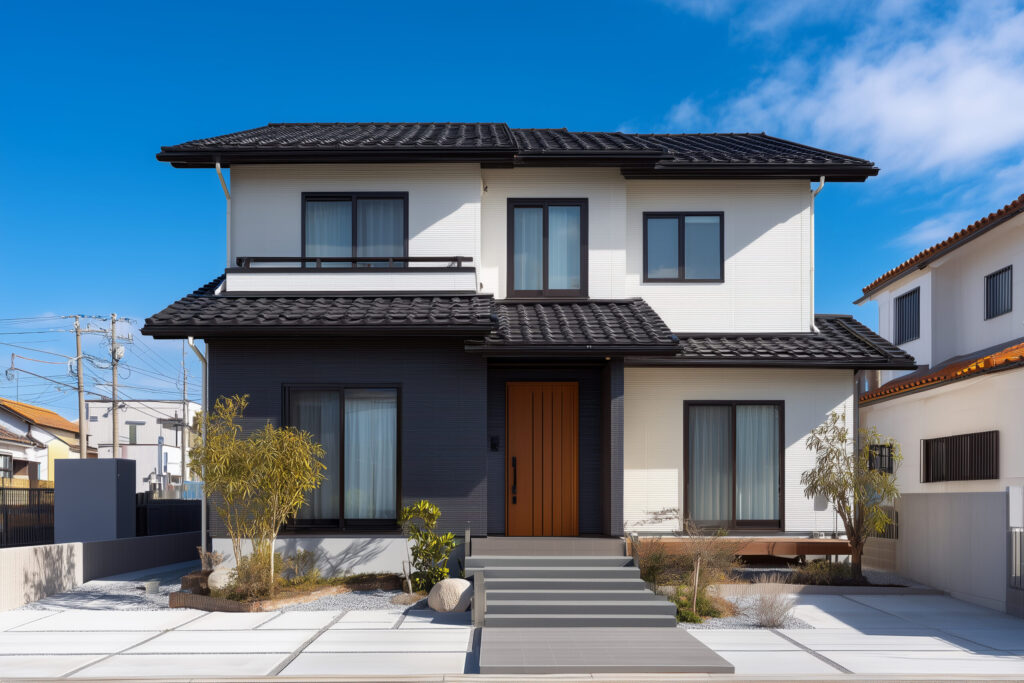 外観：和モダン2階建て