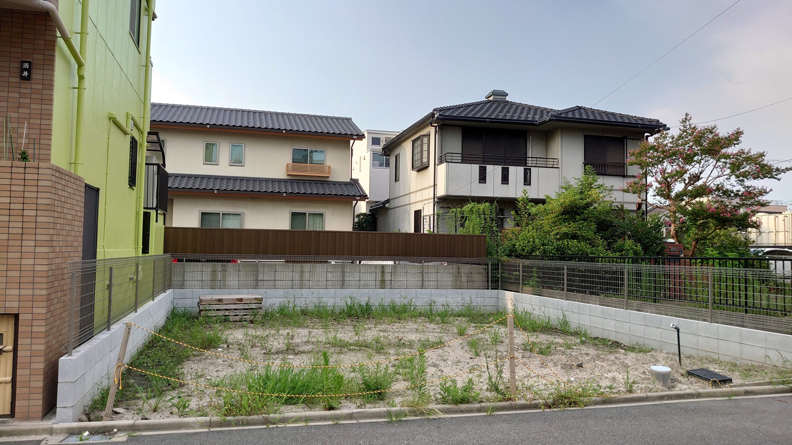 着工前の敷地の様子（デモ）
